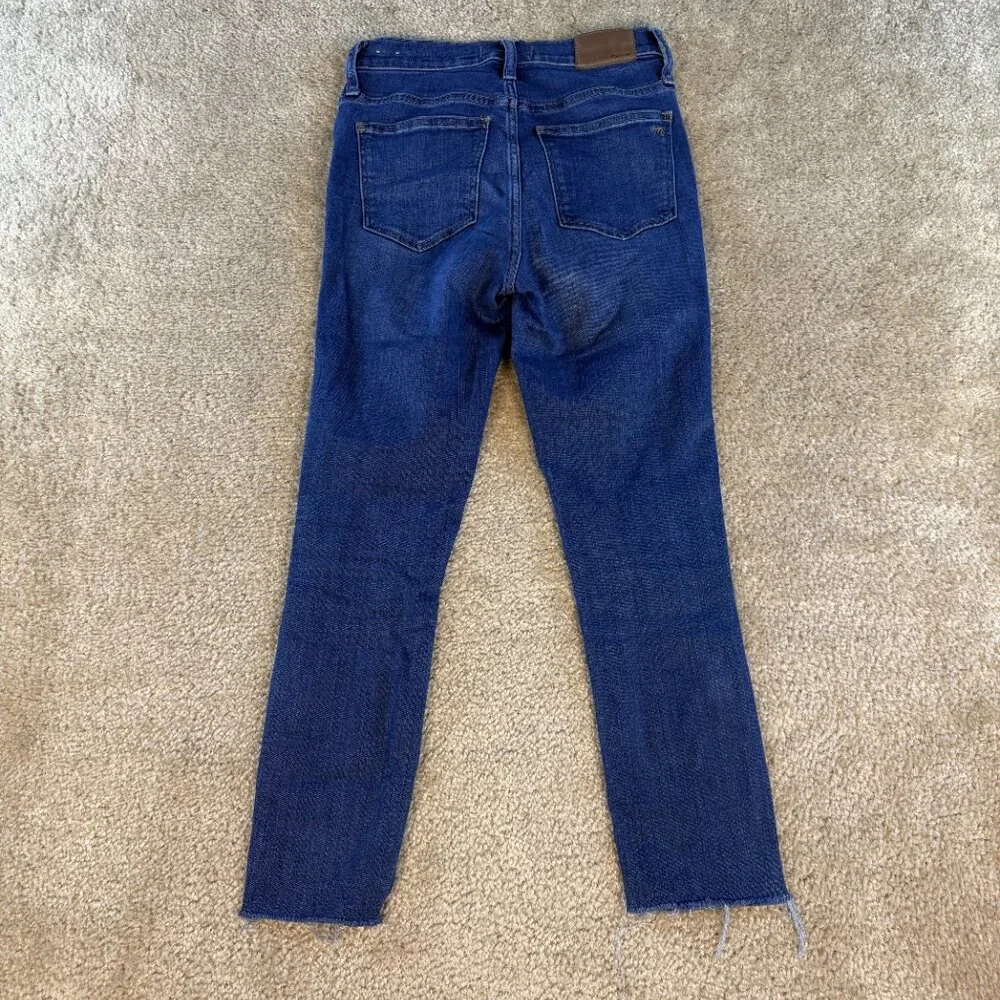 Madewell Roadtripper 10 Inch High Rise Skinny Jeans Womens Size 24 Blue F596 - Picture 7 of 14